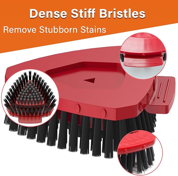 2 Pack Upgraded Spin Mop Replace Scrub Mop Brush Compatible with O Cedar 2 Tank RinseClean, Great for Kitchen, Deck, Bathroom and Shower Floor Scrubber