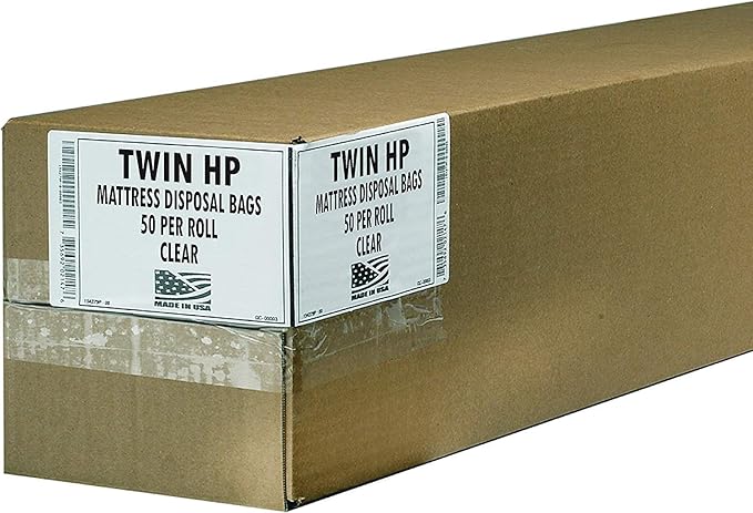 Aluf Plastics HP MAT Twin High Performance 2.0 MIL (eq) Mattress Twin Bag - 50" x 90" (Pack of 50)