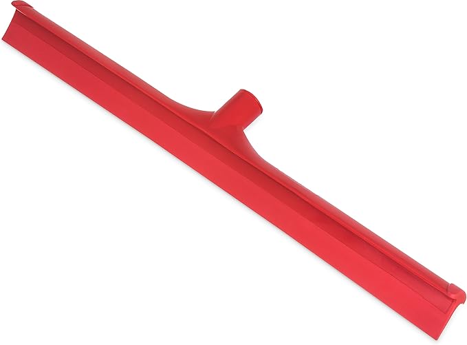 SPARTA 3656805 Plastic Floor Squeegee, Shower Squeegee, Heavy Duty Squeegee With Rubber Blade For Windows, Glass, Shower Doors, Floors, Windshields, 24 Inches, Red, (Pack of 6)