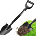 Shovel, Garden Shovels for Digging Gardening, Off Road Car Snow Removal, 31 inch Small Short Metal Shovel Heavy Duty with D-Handle, Sharp Round Point Blade, Comfort Grip, Kids Mini Camping Spade