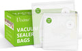 Vixino Vacuum Sealer Bags, 40 Reusable Vacuum Sealer Bags for Food, BPA-Free, Meal Prep and Sous Vide Cooking,Works for Handheld Sealer and Vac Sealer Machine with External Vacuum Systems