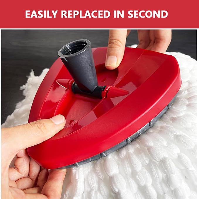 Spin Mop Base for Vileda/Cedar EasyWring Microfibre Spin Mop 1 Tank System - Rotating Triangle Mop Heads Refill Plastic Cover Replacement Accessories