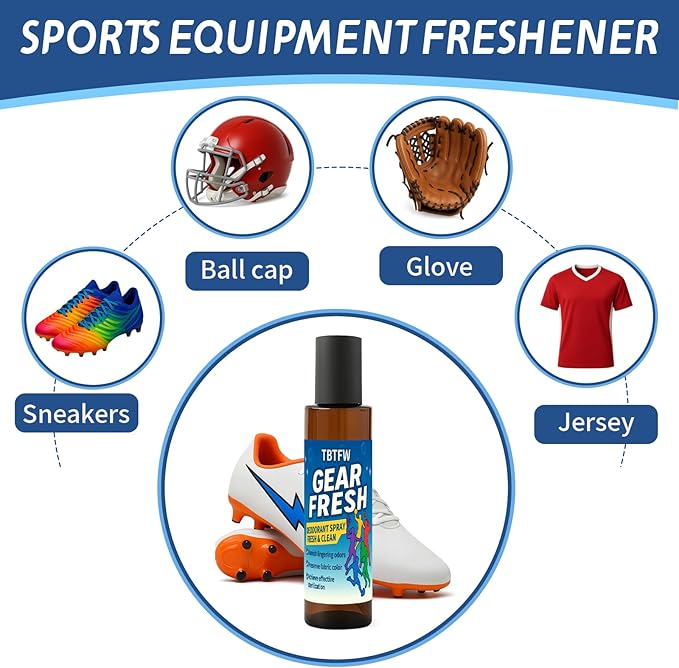 Sports Equipment Odor Eliminator Spray-Eliminate the Odor of Shoes and Sportswear, Quick Drying, Long-Lasting Cleaning Formula, Suitable For All Sports Equipment(6.76 Oz)