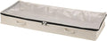 Household Essentials Cedarline Under Bed Storage Bag, Heavy-Duty Cotton Canvas, Textured PEVA Top with Durable 3-Sided Zipper, Front Handles, Foldable, Space-Saving, Natural