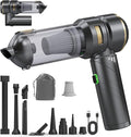 Car Vacuum Portable Cordless, Foldable Handheld Vacuum with Brushless Motor, 22000PA High Power Mini Hand Vacuum Cleaner & Air Blower & Duster & Pump for Home, Pet, Office