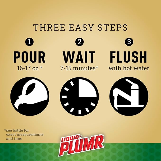 Liquid-Plumr Pro-Strength Hair Eliminator Gel Clog Remover, Hair Clog Remover and Drain Opener, Safe for All Septic Systems and Pipes, 16 fl. oz. Bottle (Pack of 2)