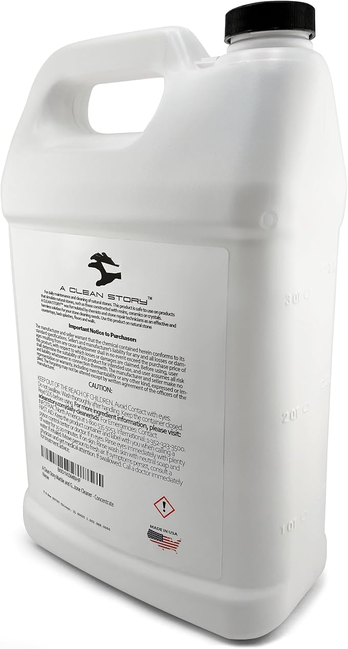 Marble and Granite Daily Stone Cleaner (Neutral Cleaner - Ph7) 1-Gallon Concentrate Formula - makes up to 32 gallons