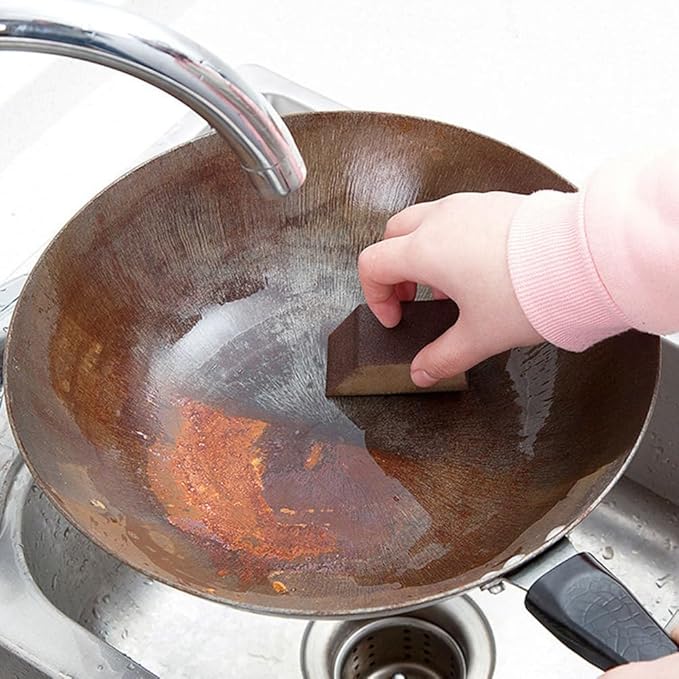 10Pcs Pot Scrub Sponge Kitchen Cleaning Sponge Kitchen Emery Sponge Dish Sponges Kitchen Carborundum Sponge Kitchen Supplies for Home Restaurant