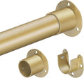 1.3 Inch Diameter Closet Rods for Hanging Clothes 17-64 Inch Adjustable, Metal Heavy Duty Closet Pole, Gold Closet Bar for Hanging Clothes, Suitable for Closet, Wardrobes, Bathroom, Windows