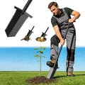 Metal Detecting Shovel 39inch Spade Shovel Lightweight Metal Detector Shovel Effortless Cutting Root Slayer Shovel Serrated Shovels for Digging, Treasure Hunting, Garden Transplanting, Trenching