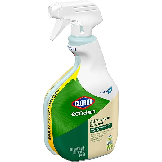 CloroxPro Clorox EcoClean All-Purpose Cleaner Spray Bottle, 32 Fluid Ounces, Pack of 9