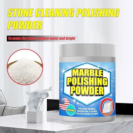 Marble Polishing Powder & Compound - Granite Countertop Polish, Etch & Scratch Remover, Stone Cleaning Powder & Cleaner for Marble Polish & Restoration - 8 oz