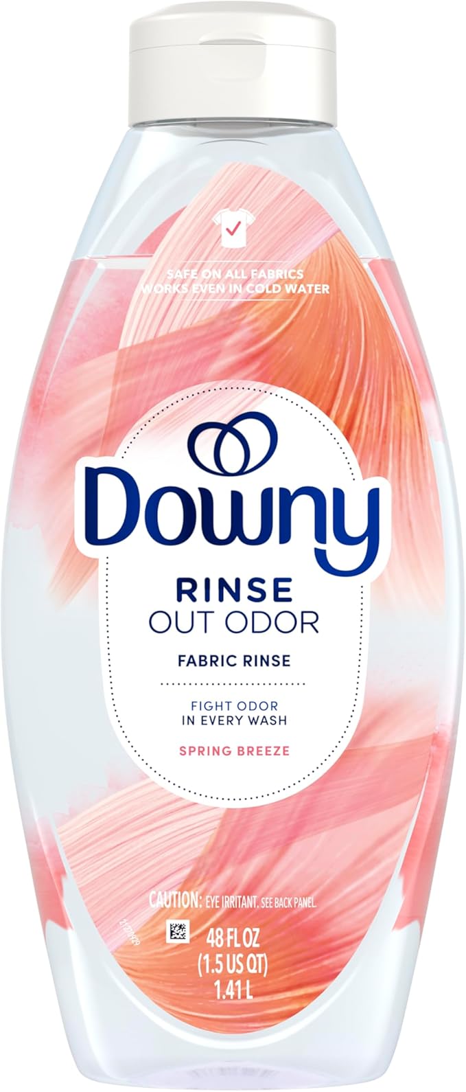 Downy Rinse Laundry Odor Remover, Spring Breeze Scent, 48 FL OZ, Fabric Softener and Laundry Odor Removal Rinse