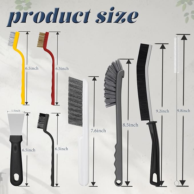 15pcs Crevice Cleaning Brush, Hard Bristle Brushes, Grout Cleaner Brush Household Cleaning Supplies, Gap Brush for Kitchen Bathroom Sink and Dead Corners