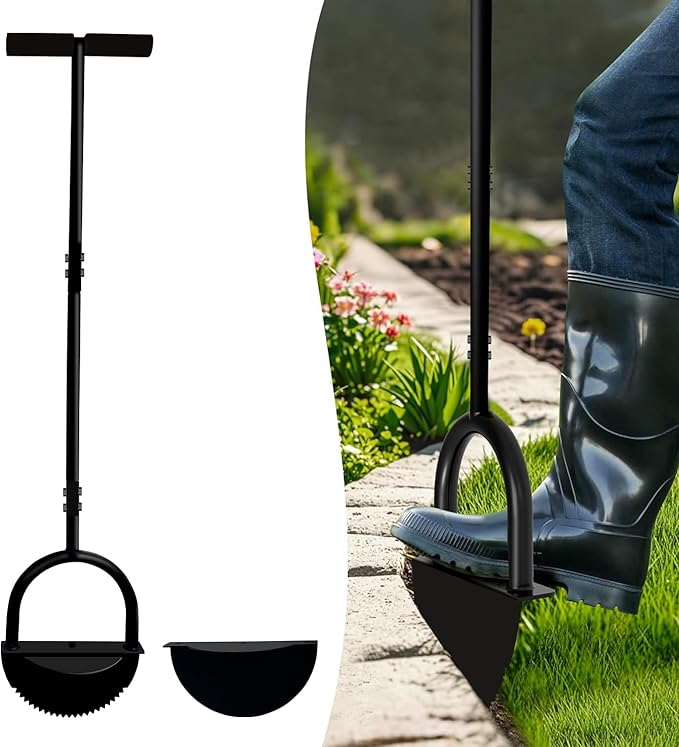 Edger Lawn Tool 41 Inches with Two Replaceable Blades Manual Lawn Edger with T-Grip for Yard, Garden, Landscaping, Sidewalk and Flower Bed
