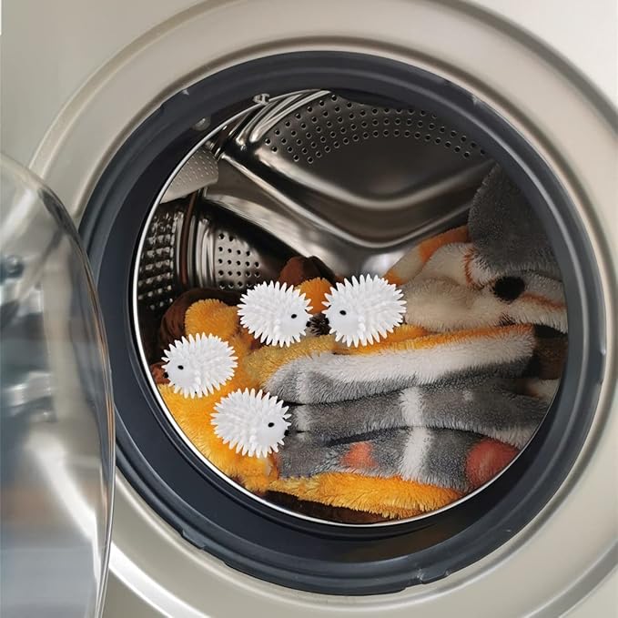 Laundry Dryer Balls - 4 Pack Premium Reusable Dryer Balls Replace Laundry Drying Natural Fabric Softener (White)