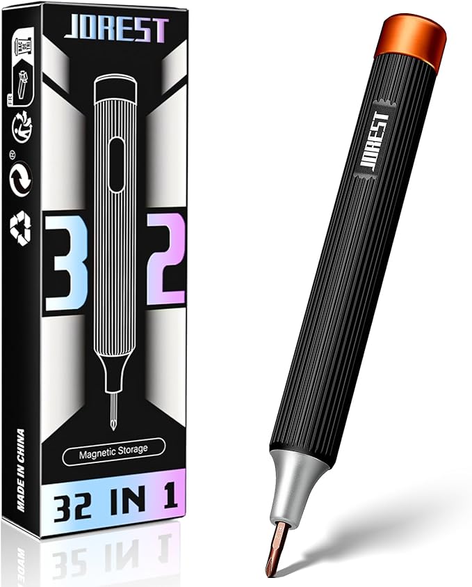 JOREST 32-In-1 Small Precision Screwdriver Set Magnetic, Valentines Day Gifts Gadgets Gifts for Men Him, Multi Bit Mini Repair Tool Kit with Torx for Electronic, Glasses, PS5/4, Camera, Phone, Laptop