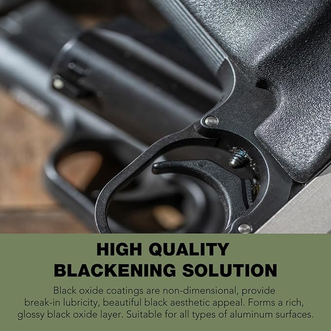Professional Aluminum Black Metal Finish | Aluminum Black | Black Oxide Coating | Metal Blackening Solution for Restoring Scratched and Marred Areas | Fast-Drying Fast-Acting, 3.5 Fl oz.