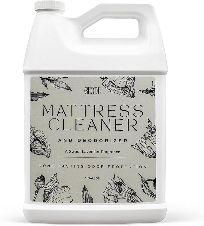 Geode Mattress Cleaner & Deodorizer – Natural Enzyme Formula for Stain & Odor Removal, Sweet Lavender Aroma, Eco-Friendly & Non-Toxic, Safe for All Fabrics – Gallon (128fl oz)