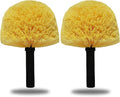 2 Pack Robust Cobweb Duster Head Brush – Superior Twist-On Web Cleaning Tool – Spider Web Remover Brush Compatible with Standard 3/4 Inch Threaded Poles for Outdoor & Indoor Use – Head Only (Yellow)