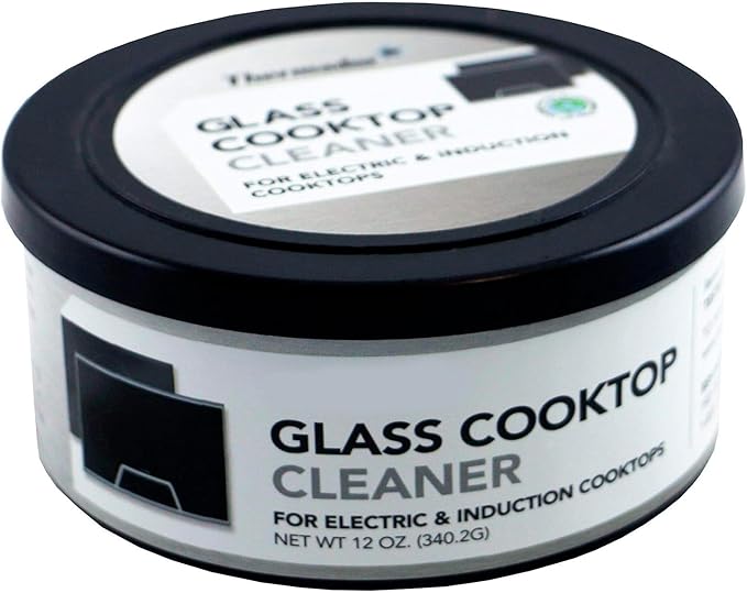 US-based supplier – OEM 12010031 Glass Cooktop Cleaner fits for Electric & Induction Bosch Thermador Cooktops – Cooktop Cleaning Cream – Removes Grease, Burnt-On Residue & Stains (1, 12 ounce)