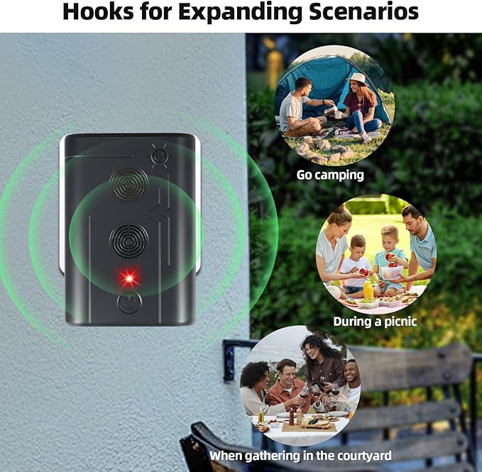 4 Pack Ultrasonic Bat Repellent Devices- Adjustable Frequency Convenient Bats Removal Device& Bird Repeller,Suitable for Bat Repellent for Attic for Home, Garage, Warehouse and Porches.