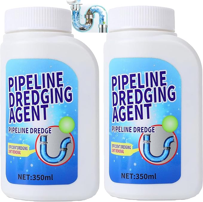 Powerful Pipe Dredging Agent,Pipeline Dredging Agent for Kitchen and Toilet Pipelines,Kitchen Sink Drain and Pipe Cleaner,Drain Clog Remover (2PCS)