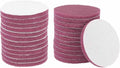 HARFINGTON 24pcs Scrubber Scouring Pads 500 Grits 5 Inch Drill Power Brush Hoop and Loop Surface Conditioning Disc Drill Scuffing Disc Scrub Pads for Home Kitchen Cleaning, Red