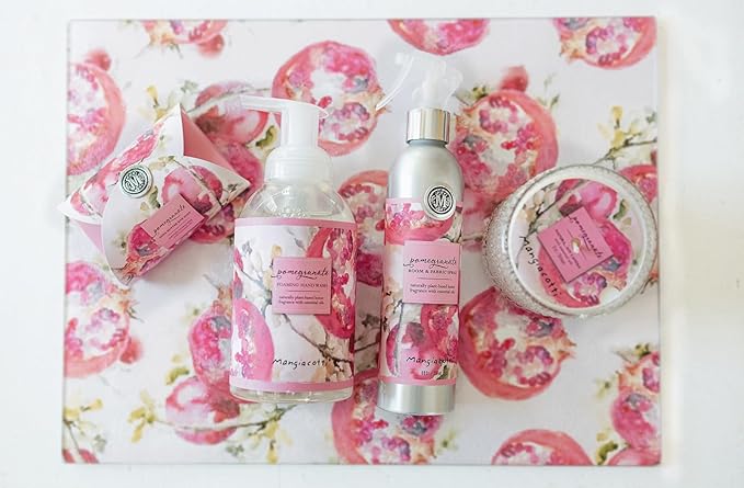 Mangiacotti Room Spritz Fabric Deodorizer Air Freshener Spray|Naturally Plant-Based with Essential Oils Room Fragrance, 8 Ounces, Pomegranate