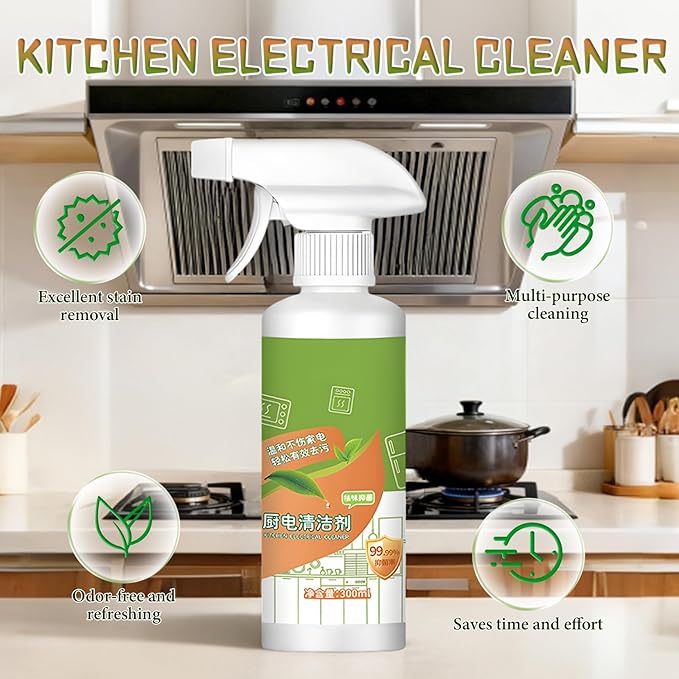 Natural Enzyme Formula to Household Appliances,Fly Clease Multi-Purpose Cleaner, Natural Enzyme Formula for Household Appliances, Multi-Purpose Cleaner for Hood, Oven, Stove & More (1)