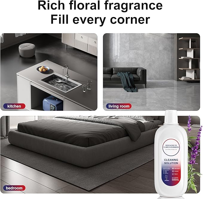 Floor Cleaning Solution 500ml Lavender Fragrance Cleaning Solution Refill Compatible With TINECO iFLOOR, iFLOOR 3, S3, S5, S5 COMBO, S5 Pro 2, One S6, S7 PRO, S7 COMBO Wet Dry Vacuum (1 bottle)