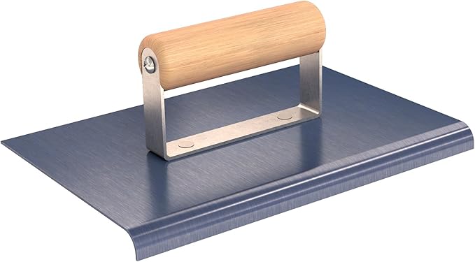 Bon 22-936 9-Inch by 6-Inch Blue Steel Sidewalk Edger with 3/8-Inch Radius and 1/2-Inch Lip with Wood Handle