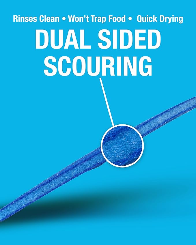 Non-Scratch Odor Resistant Scour Pads, Multi-Purpose Scouring for Kitchen and Household, Safe for Non-Stick Cookware (6 scouring Pads)