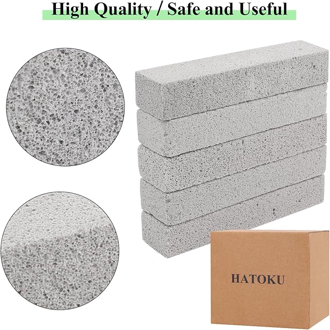 25 Pieces Pumice Stone Toilet Bowl Cleaner, Pumice Scouring Stick Remove Hard Water Ring in Toilet, Pumice Stones for Cleaning, Household, Bath, Kitchen, Pool (5.9 x 1.4 x 0.9 Inches)