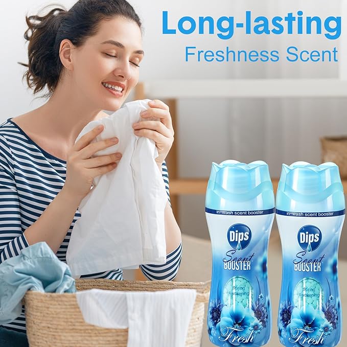8 Pack in Wash Scent Booster Beads 73.6 oz Laundry Boosters Laundry Room Beads(Coconut Scent)
