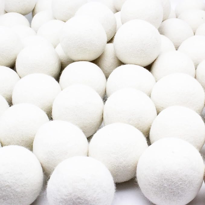 Wooland Wholesale Bulk Laundry XL Premium Wool Dryer Balls - 100% New Zealand Organic Wool Natural Fabric Softener for Sensitive Skin, Babies (300 Count)
