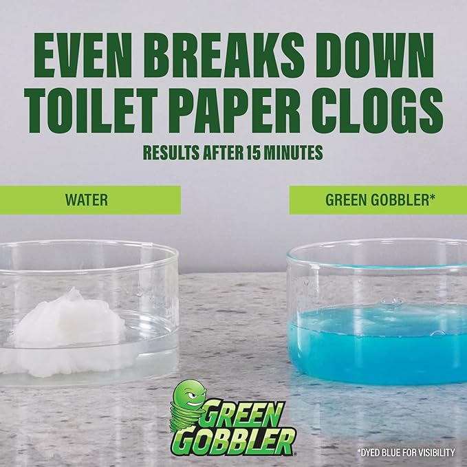 Green Gobbler Liquid Hair Drain Clog Remover | For Toilets, Sinks, Tubs & Fresh Scent Drain Sticks | 12 Pack | Drain Cleaner & Deodorizer