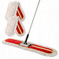 36" Commercial Dust Mops for Floor Cleaning Heavy Duty Floor Duster Mop with Long Handle Hotel Gym Household Cleaning Supplies for Hardwood, Tiles, Marble Floors (Red)