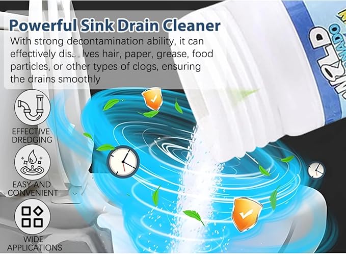 2026 New Wild Tornado Drain Cleaner, Toilet Clogged Drain Solution, Drains Foam Cleaners, for Kitchen Toilet Pipeline Quick Cleaning Tool (1PC)