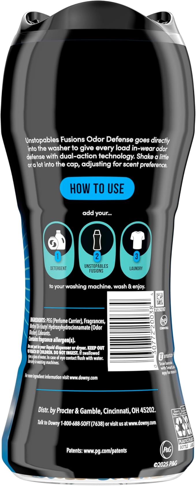 Downy Unstopables Fusions Odor Defense In-Wash Laundry Scent Booster Beads, Daybreak + Clean Scent, 10.7 OZ, 2-in-1 Laundry Beads for Odor Defense