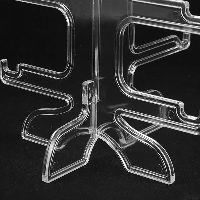 Ipetboom Plastic Sunglasses Organizer Stand 6-Tier Eyewear Display Rack Holder for Desk Storage, Multi-Layer Plastic Glasses Shelf Suitable for Home and Office Use