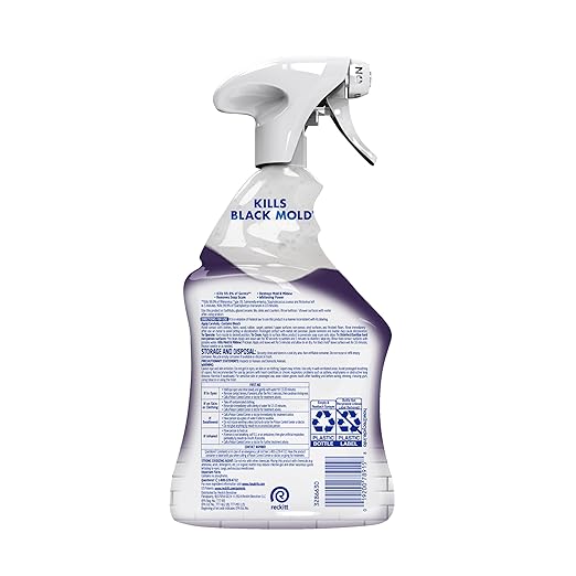 Lysol Mold & Mildew Remover Spray, Bathroom & Shower Cleaner, Disinfectant Spray, Stain Remover with Bleach, Tough on Black Mold, Multipurpose Cleaner for Home and Kitchen, 32oz (3 Pack)