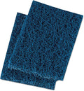 Boardwalk 188 Extra Heavy-Duty Scour Pad, 3 1/2 X 5, Blue/Gray, 20/Carton