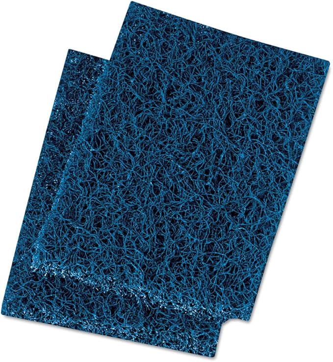 Boardwalk 188 Extra Heavy-Duty Scour Pad, 3 1/2 X 5, Blue/Gray, 20/Carton