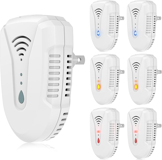 2025 Upgraded Version Ultrasonic Pest Repeller 6 Pack, Mouse Repellent Indoor Plug in, Insect Ultrasonic Repellent for Bugs Roach Insect Mice Spider Mouse Mosquito Ant, 3 Mode Switching