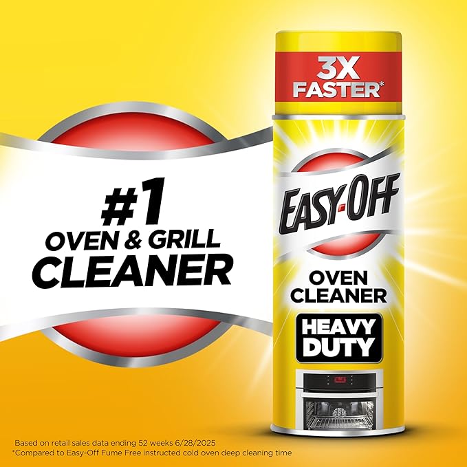 Easy-Off Heavy Duty Oven Cleaner Foam, Removes Grease & Burned-On Food, For Ovens, Grill Grates & More 14.5oz