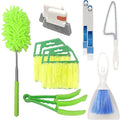 10 Pcs Venetian Window Blind Cleaner Duster Tool Set, Mini Blind Cleaner Duster Brush, Hand Held Air Conditioner Shutters Duster, Dirt Cleaner for Blind, Fan, Air Conditioner, Window Groove Gap(Green)