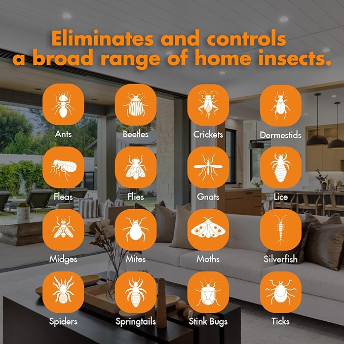 EcoVenger All Purpose Home Insect Control 1/2 Gallon with Trigger Sprayer, for Fleas, Fruit Flies, Gnats, Moths, Roaches, Spiders, Fast Kill