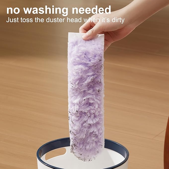 JOYMOOP Ceiling Fan Cleaner Duster and Cobweb Duster with Extension Pole, 28–98 Inch Handle and 9 Refills for High Ceilings and Furniture