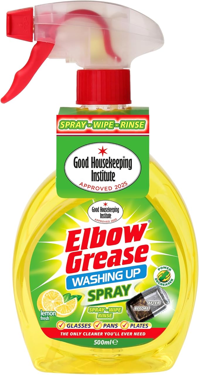 Elbow Grease Amazing Washing Up Spray Lemon Fresh, Spray, Wipe, Rinse, 500 ml